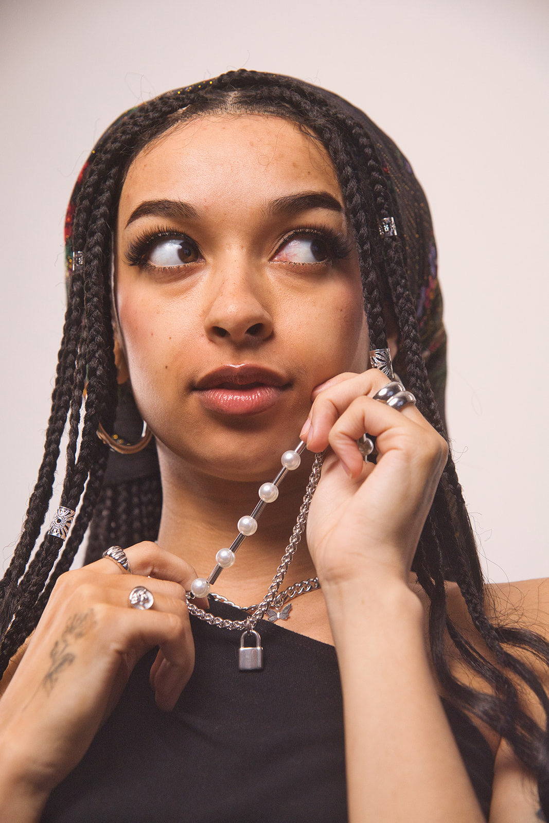 Padlock & Pearl Necklace