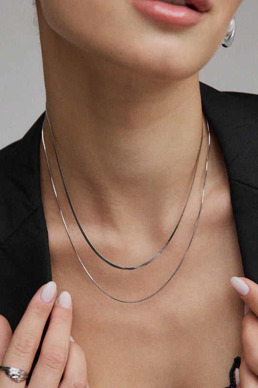 Minimalist Layered Snake Chain