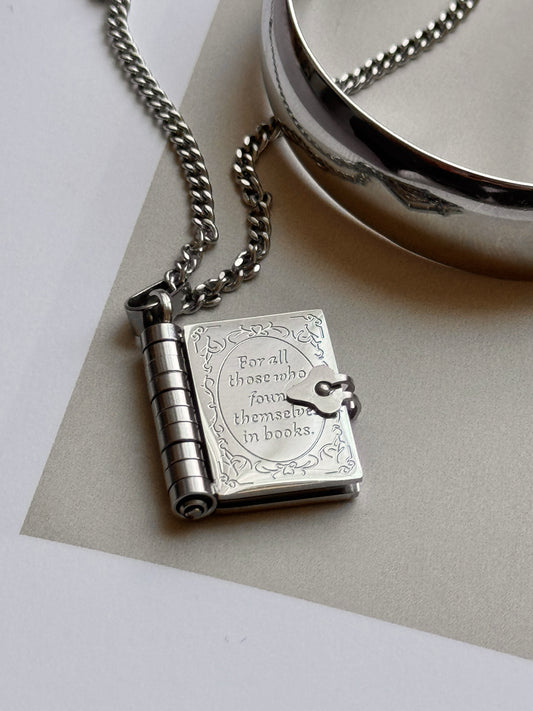 Vintage Book Necklace