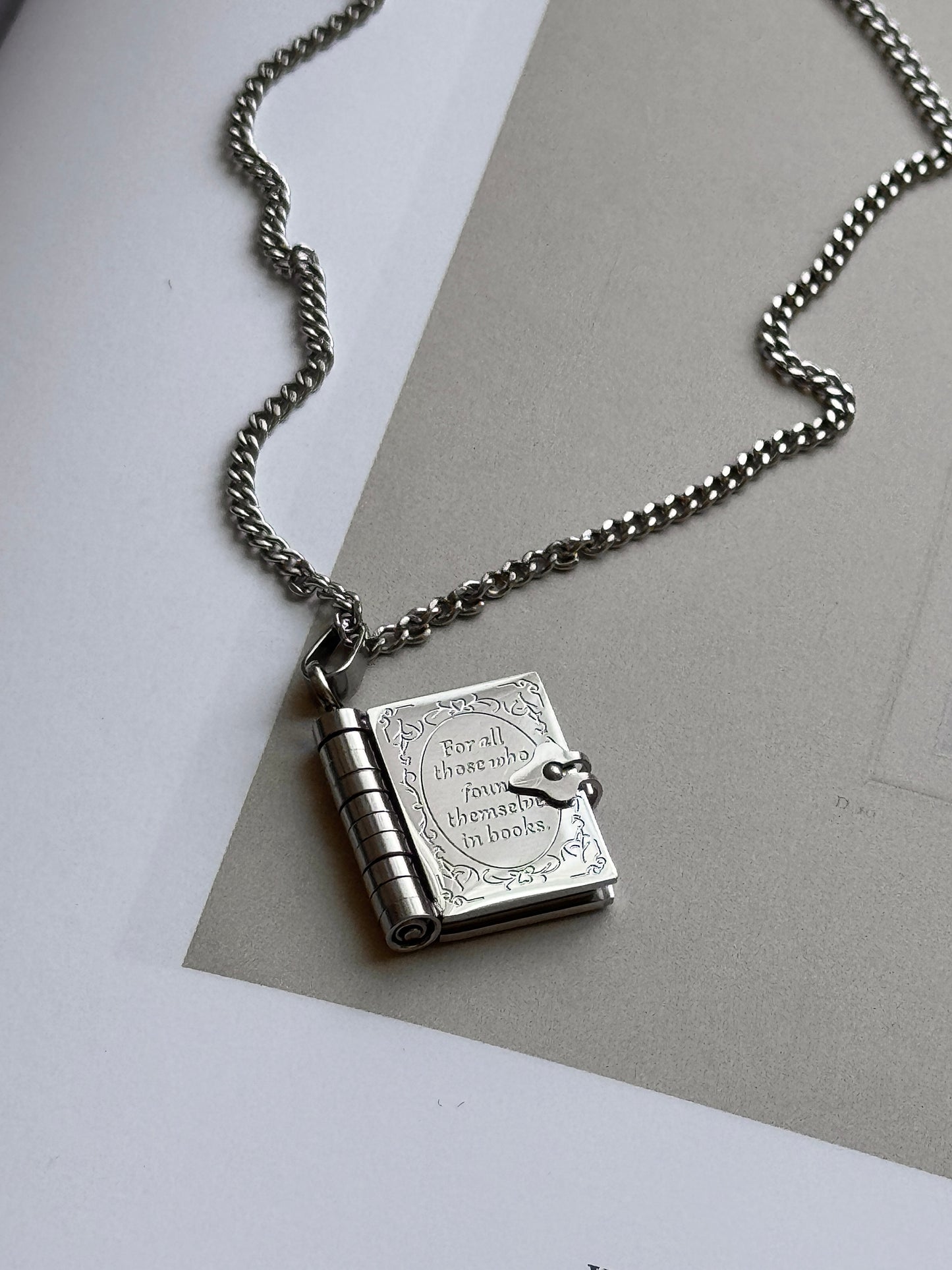 Vintage Book Necklace