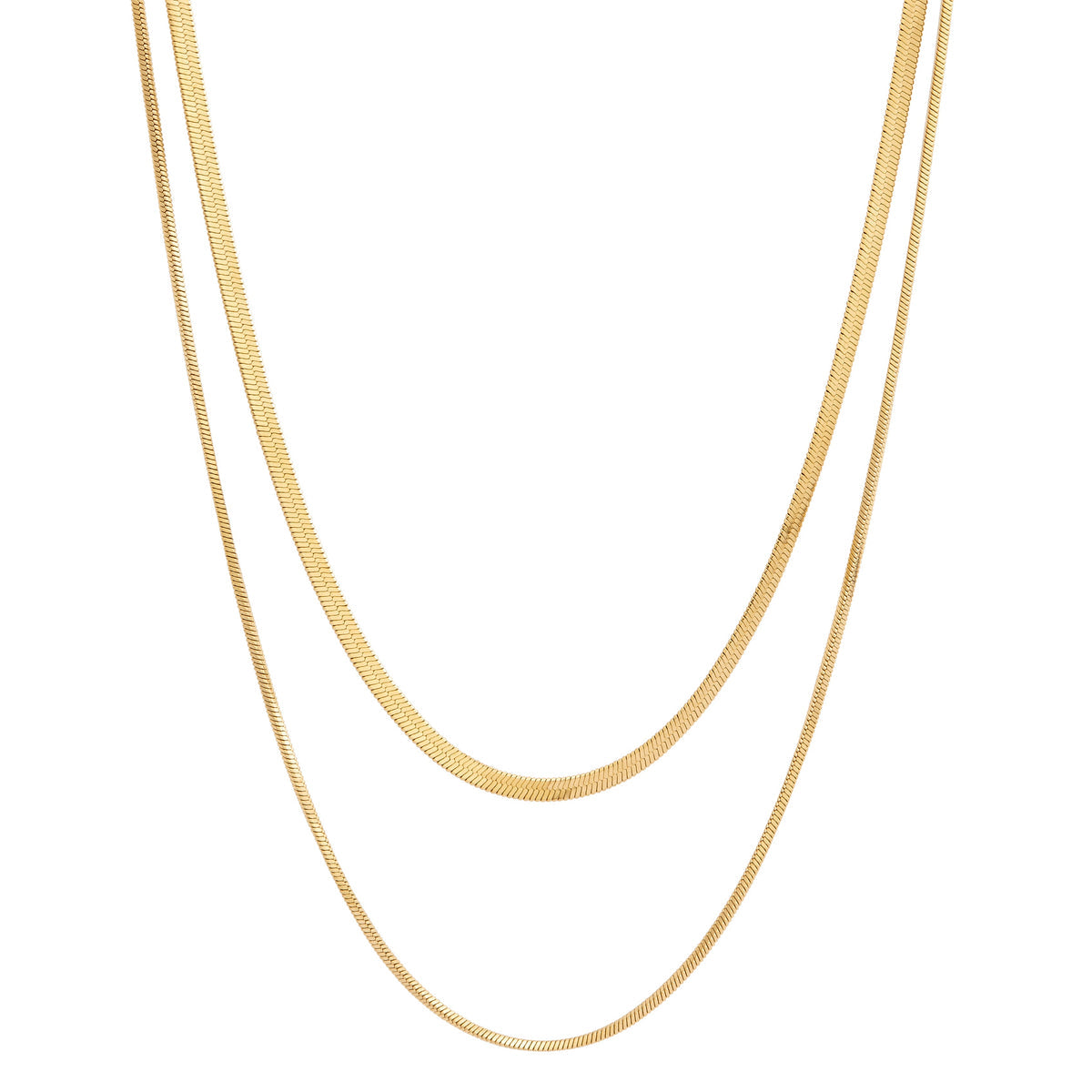 Minimalist Layered Snake Chain