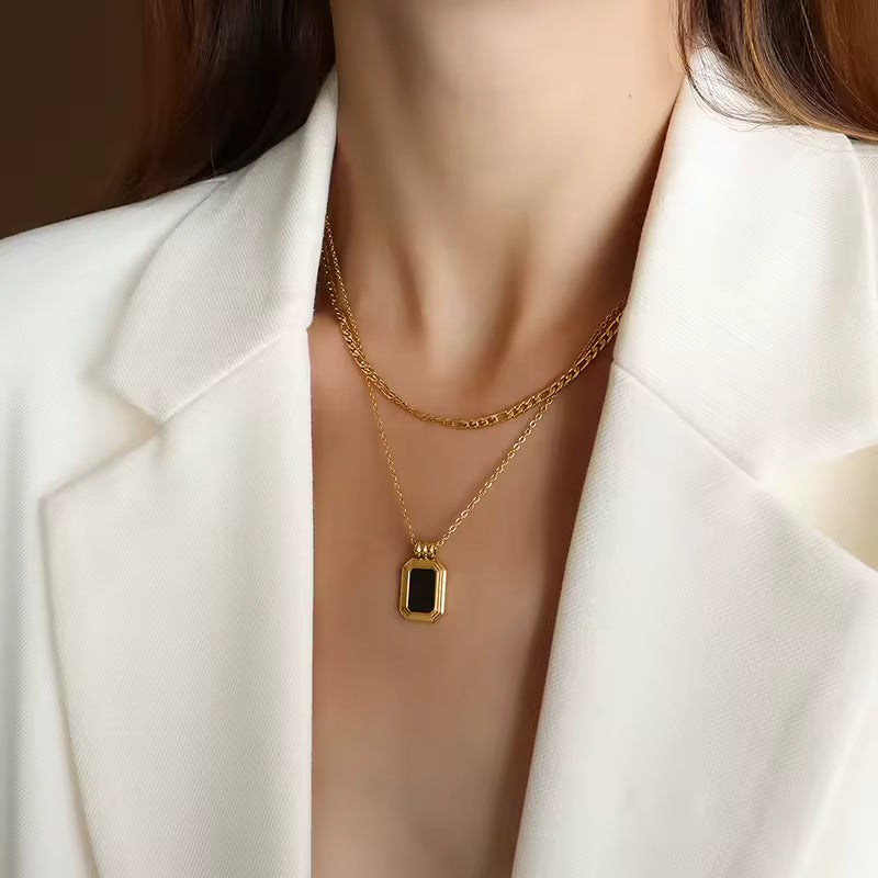 Multi-Layer Onyx Necklace