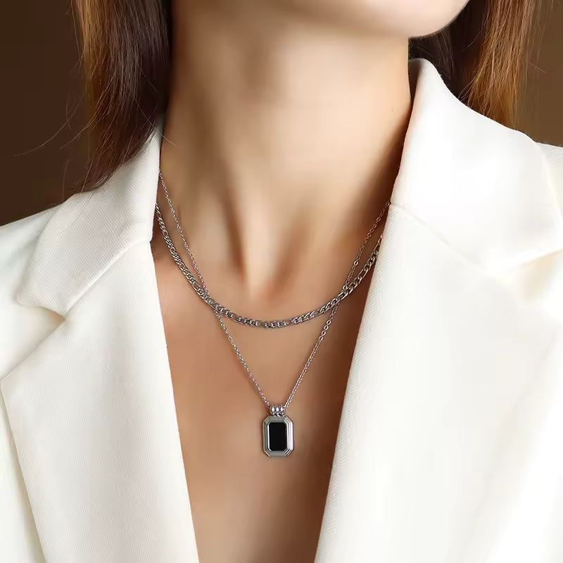 Multi-Layer Onyx Necklace